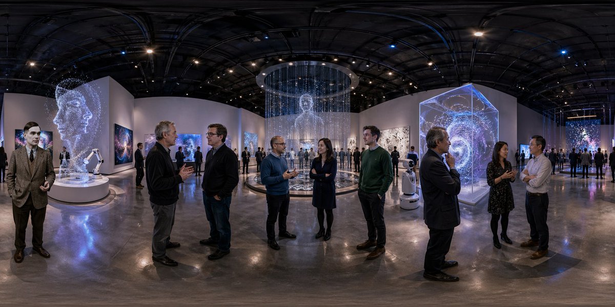 Futuristic AI Art Gallery — 360° VR Panorama Prompt