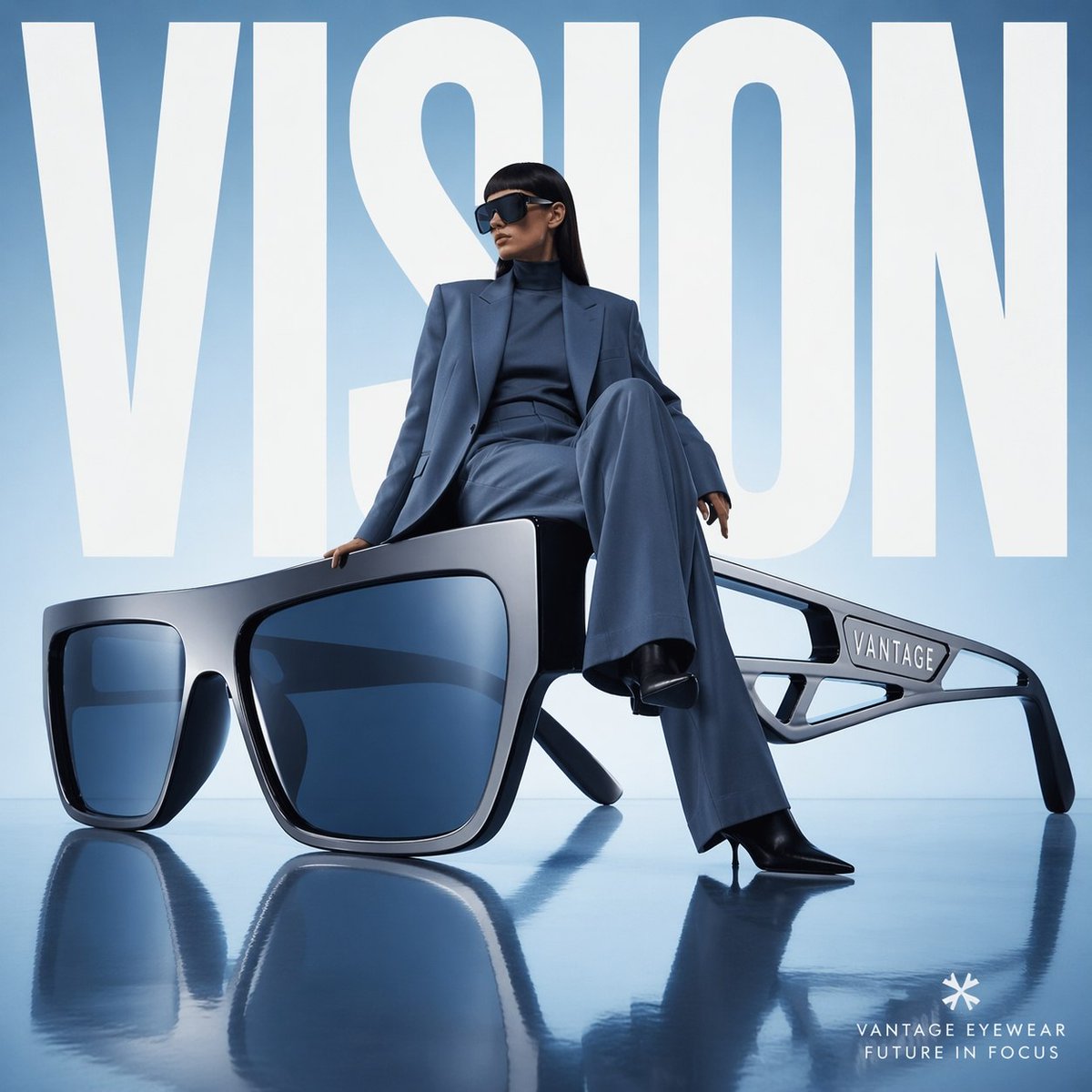 Futuristic Oversized Sunglasses Ad — Sora 2 Prompt