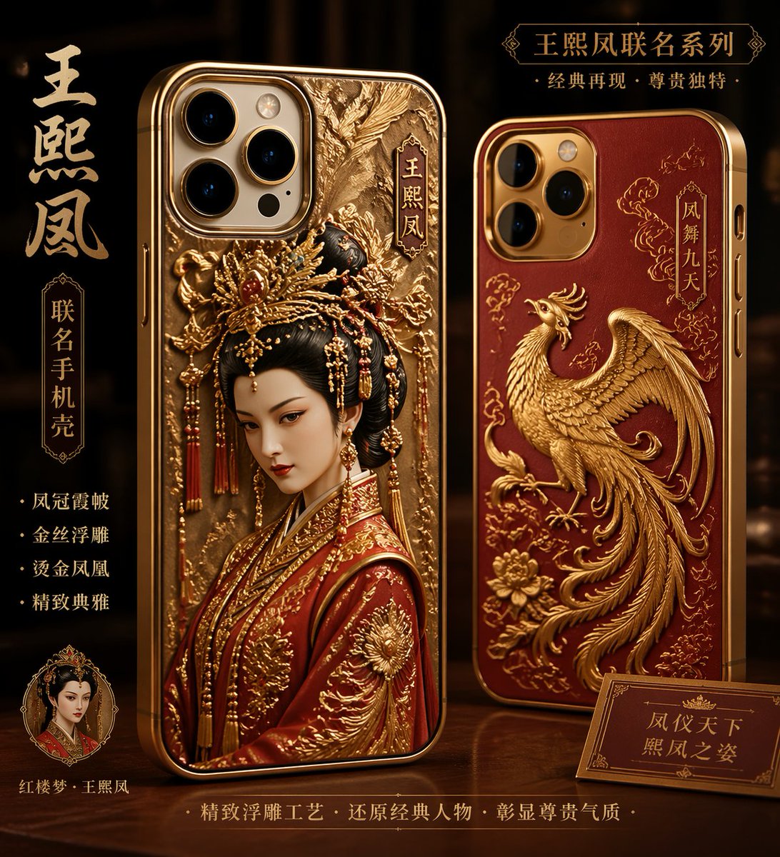 Chinese Phoenix Co-Branded Phone Case — Sora 2 Prompt