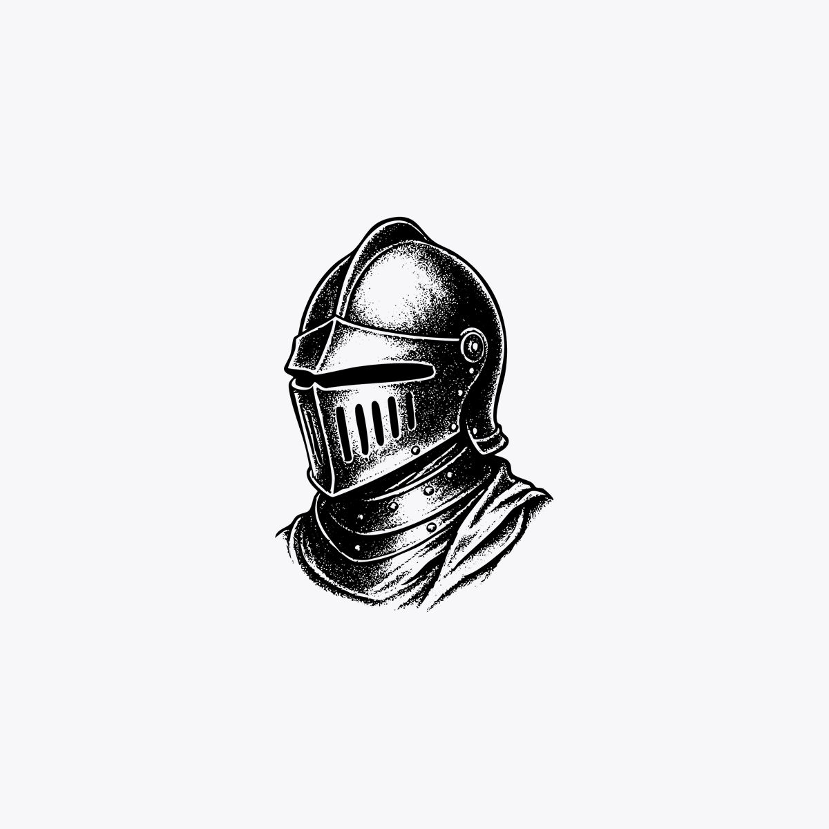 Vintage Engraving Knight Helmet — Sora 2 Prompt