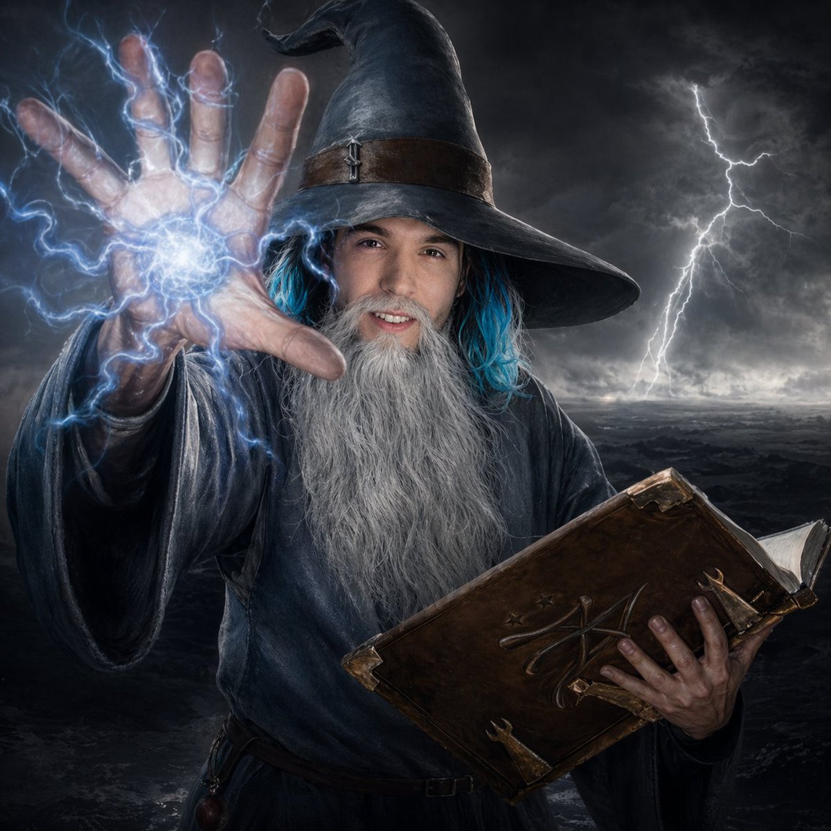 Dark Fantasy Storm Mage — Photoreal Sora 2 Prompt
