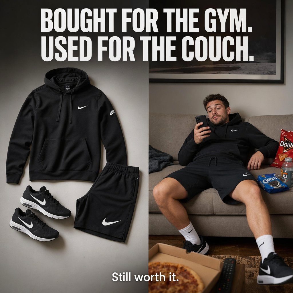 Buy to Workout, Wear to Lounge — Sora 2 Prompt
