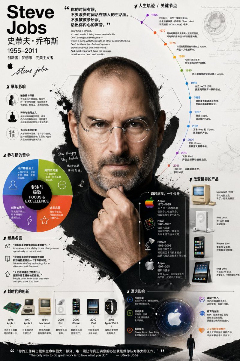 Create Rich Biography Infographics with Realistic Portraits