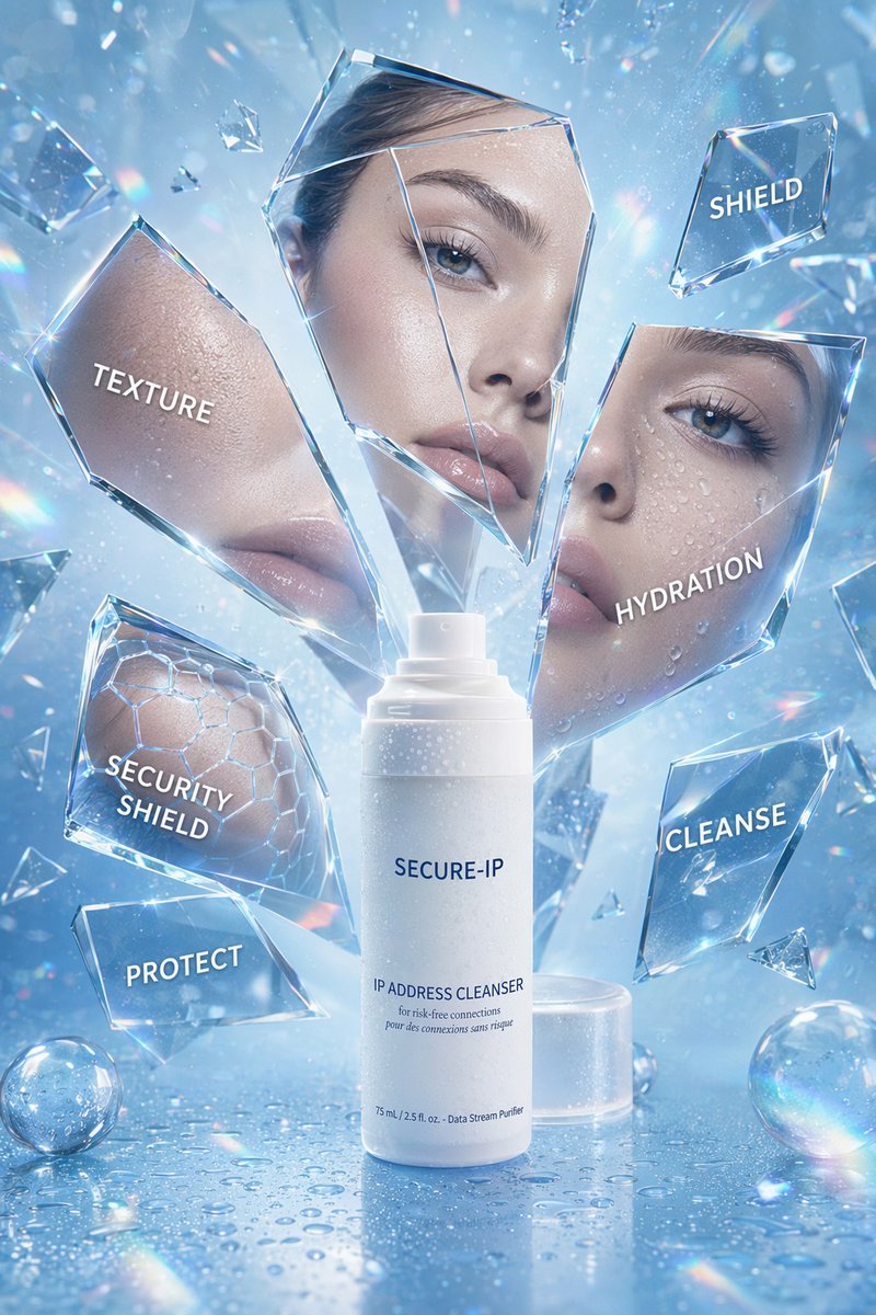 Futuristic Skincare Ad: Cyber-Security Beauty — Sora 2