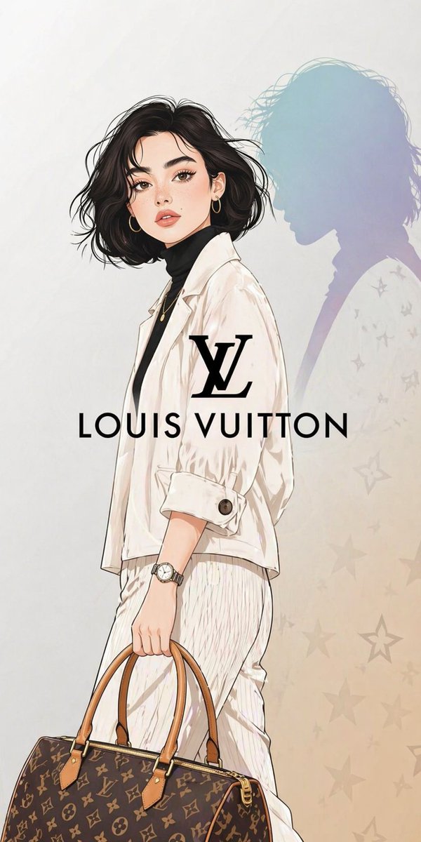 Luxury Fashion Illustration — Louis Vuitton Style Prompt