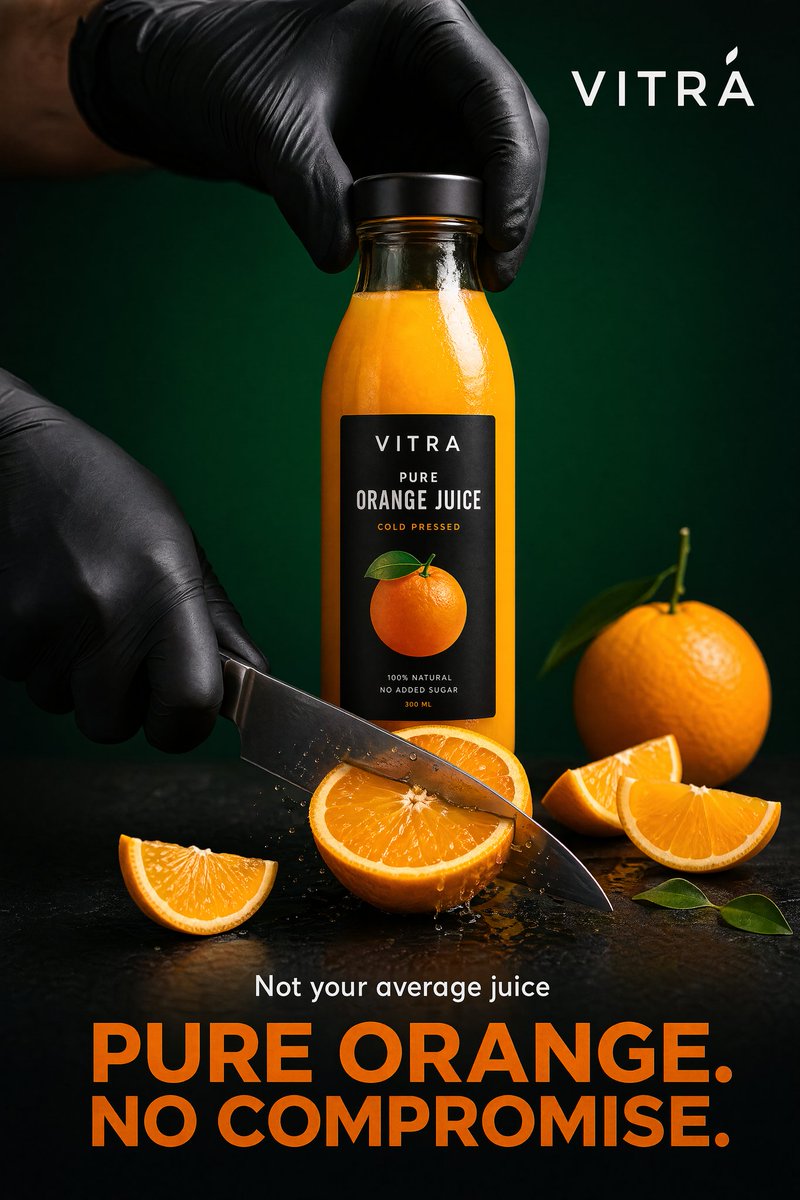 High-End Orange Juice Ad Poster — Sora 2 Prompt
