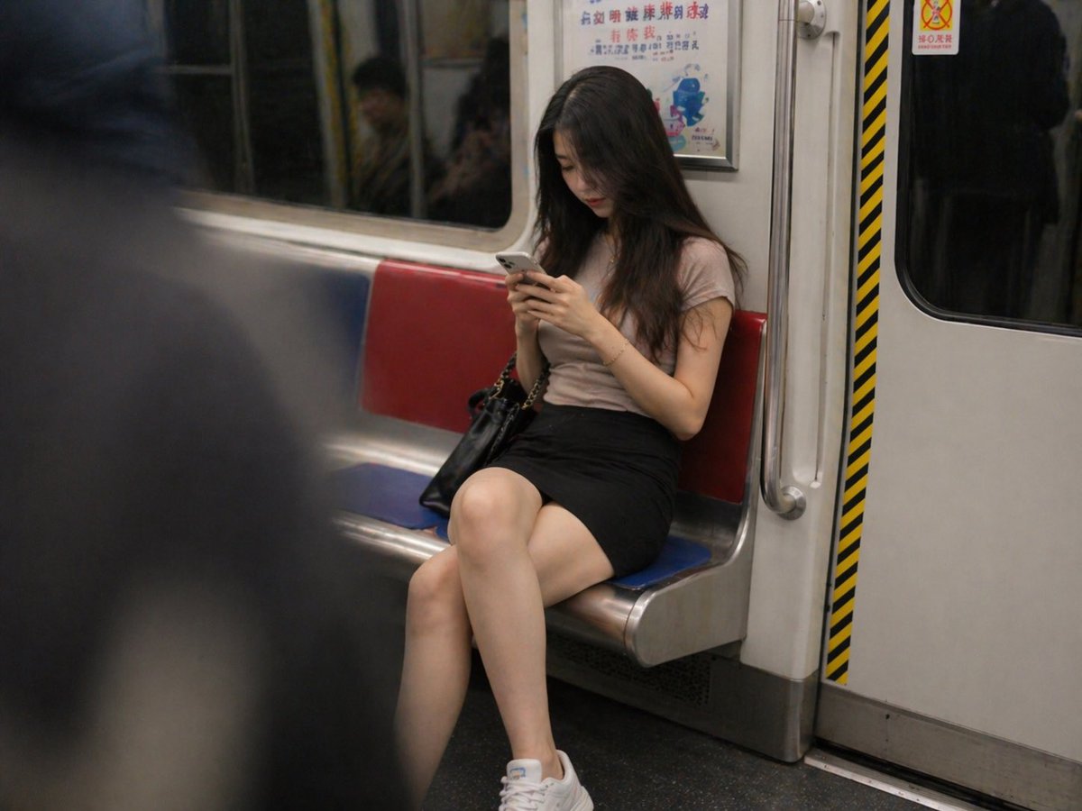Candid Subway Photo Prompt — AI Portrait Generator