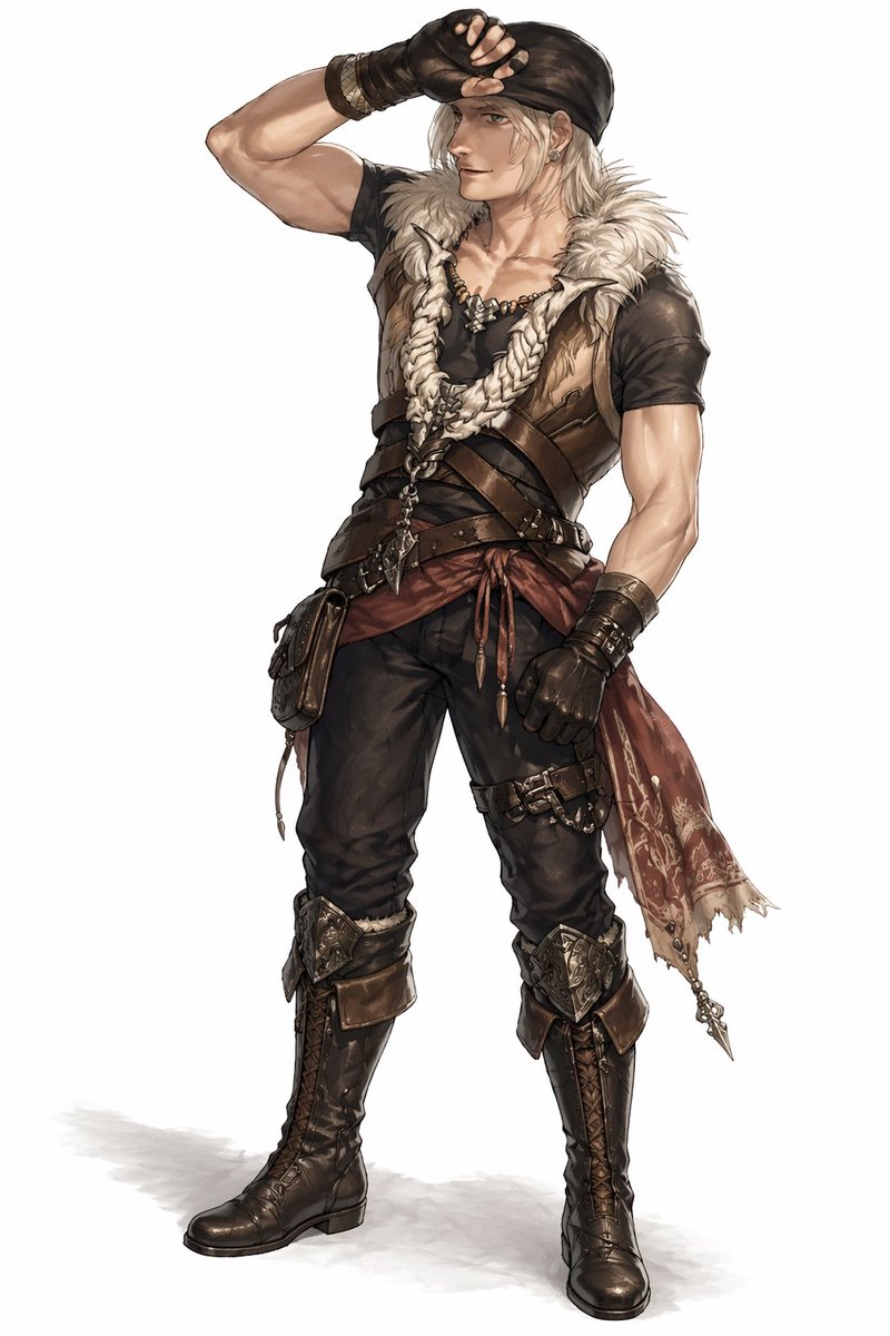 Fantasy RPG Adventurer — Full-Body Concept Art Prompt
