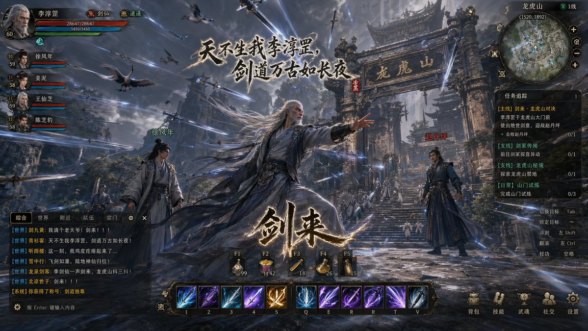 Sword Snow Stride: Epic MMO Screenshot Generator — Sora 2