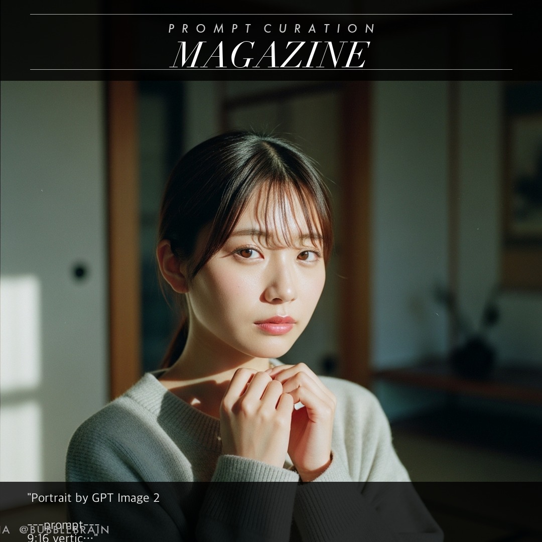 Japanese Fujifilm Style Portrait — Sora 2 Prompt