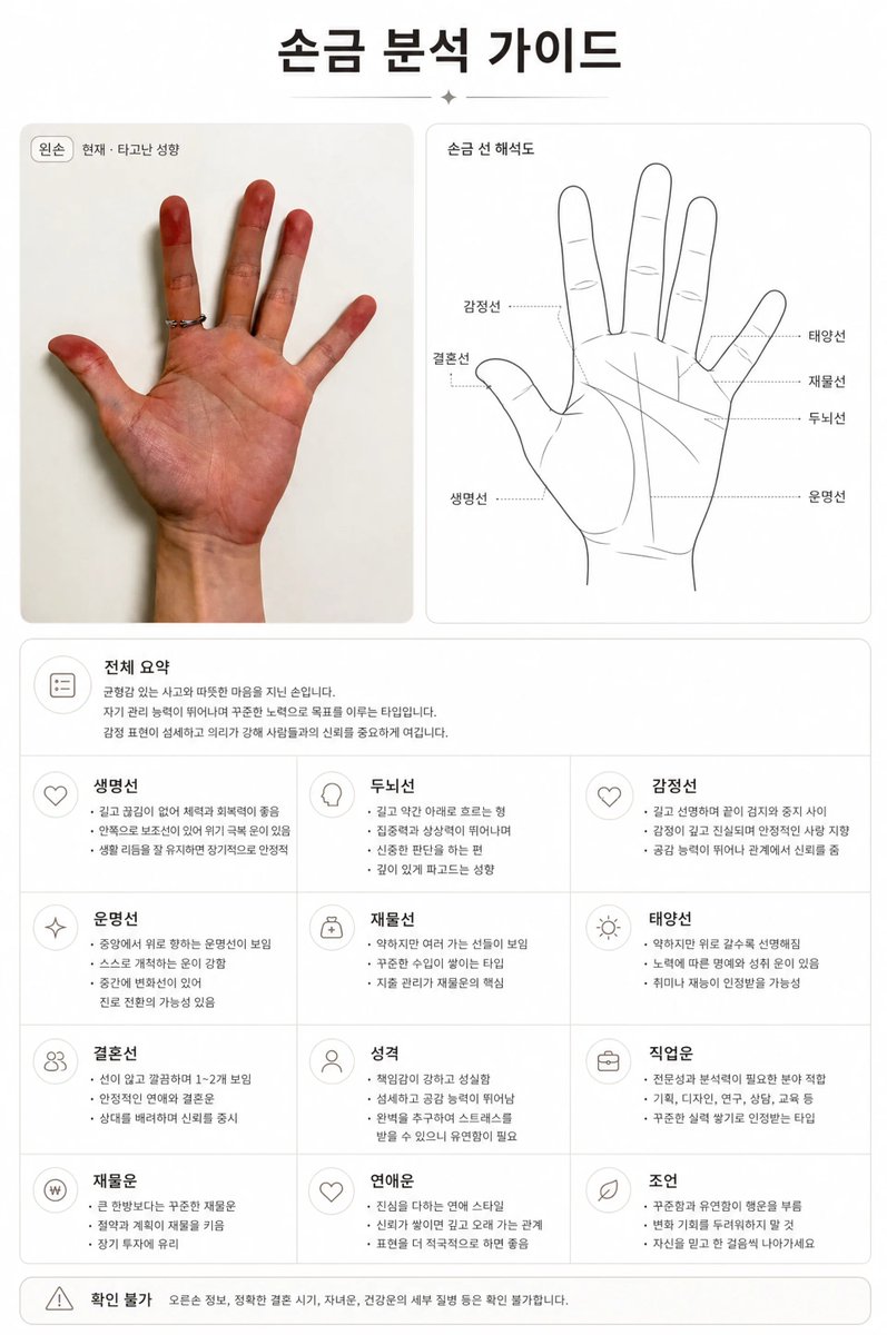 Korean Palmistry Analysis Guide — AI Photo Reading