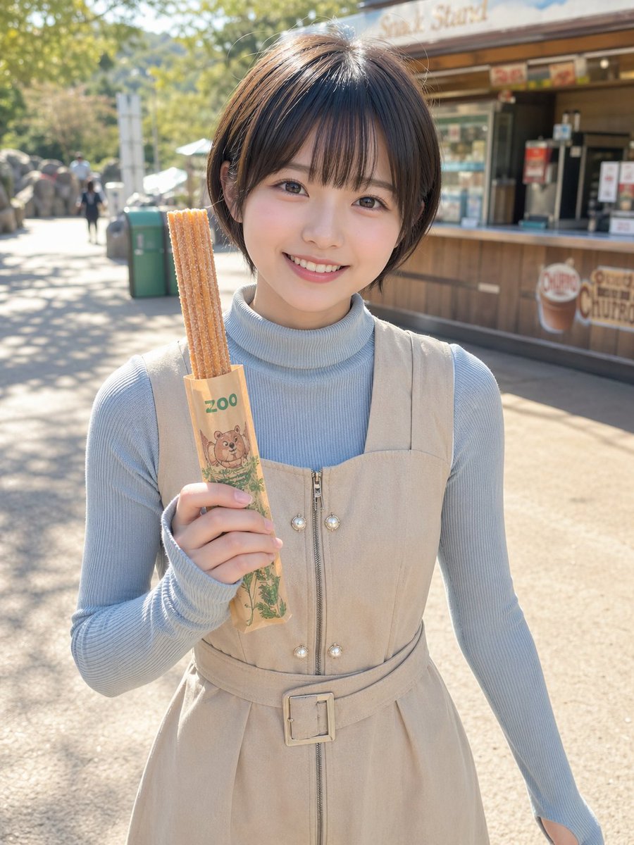 Japanese Zoo Churro Portrait — Realistic Sora 2 Prompt