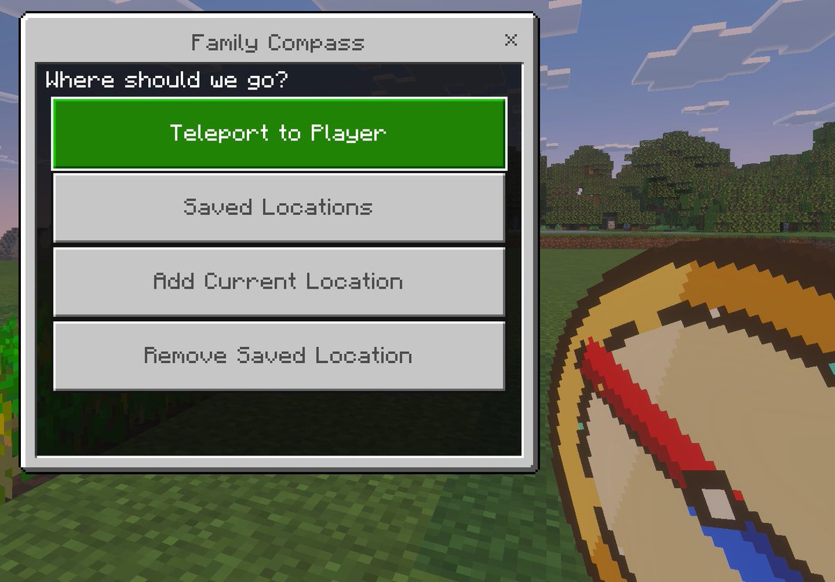 Minecraft Bedrock Teleport Menu UI — Sora 2 Prompt