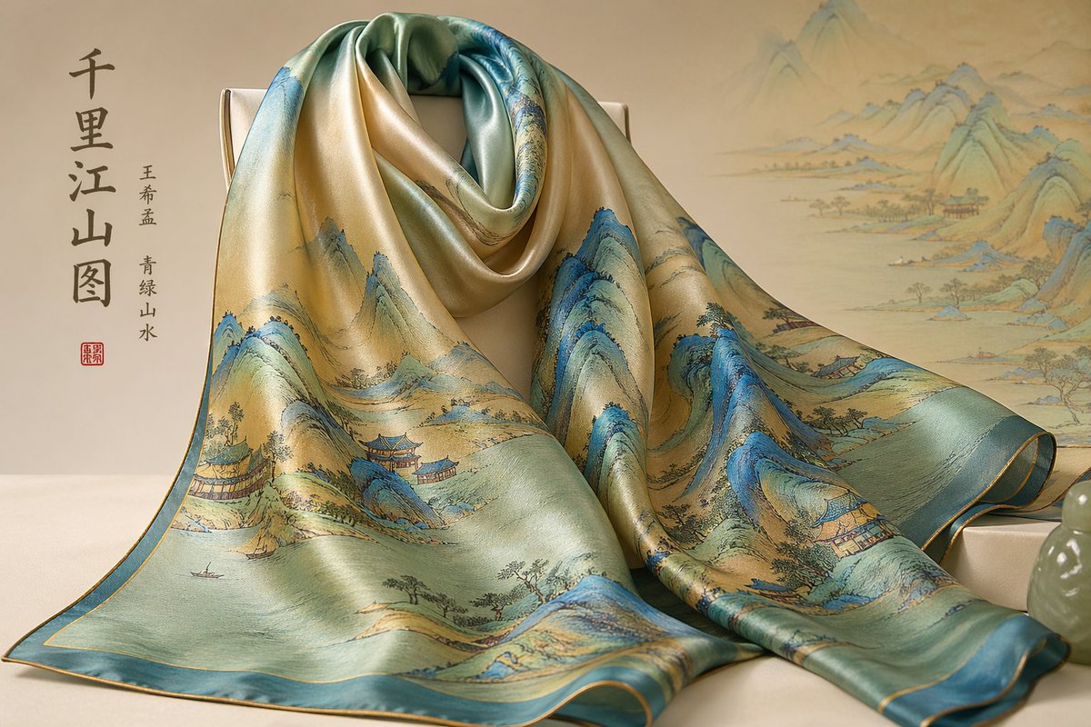 Chinese Silk Scarf & Porcelain Vase — Sora 2 Prompt