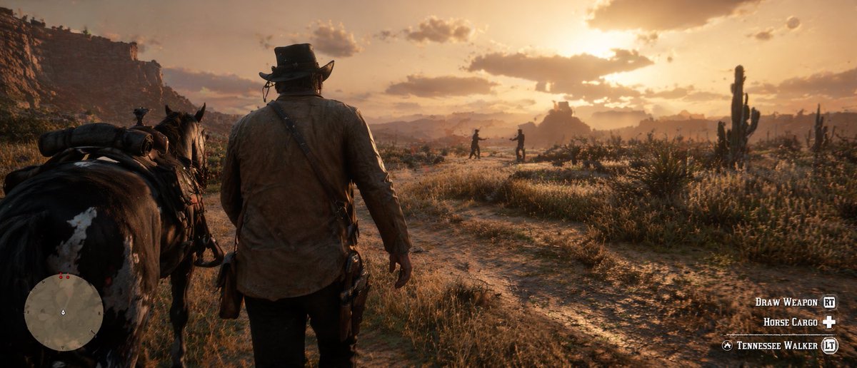 Realistic Western Game Screenshot — Sora 2 Prompt