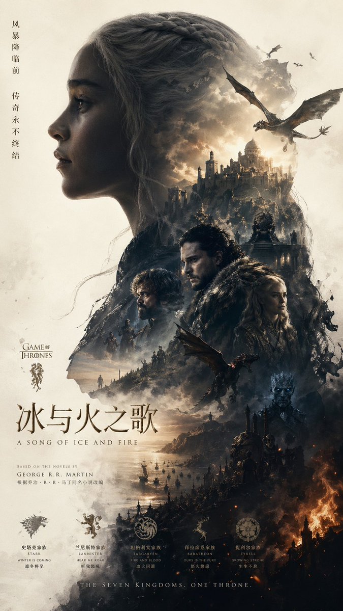 Epic Fantasy Double Exposure Poster — Sora 2 Prompt