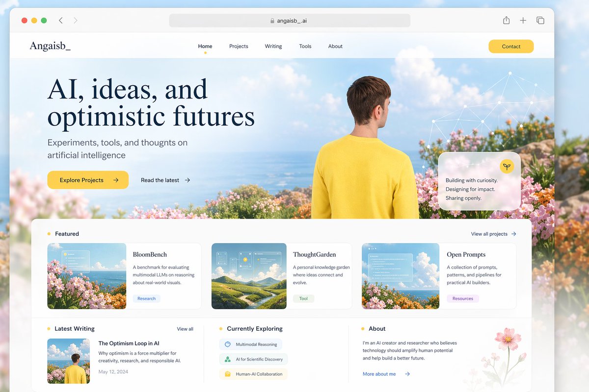 AI Portfolio Landing Page Prompt — Coastal Editorial Design
