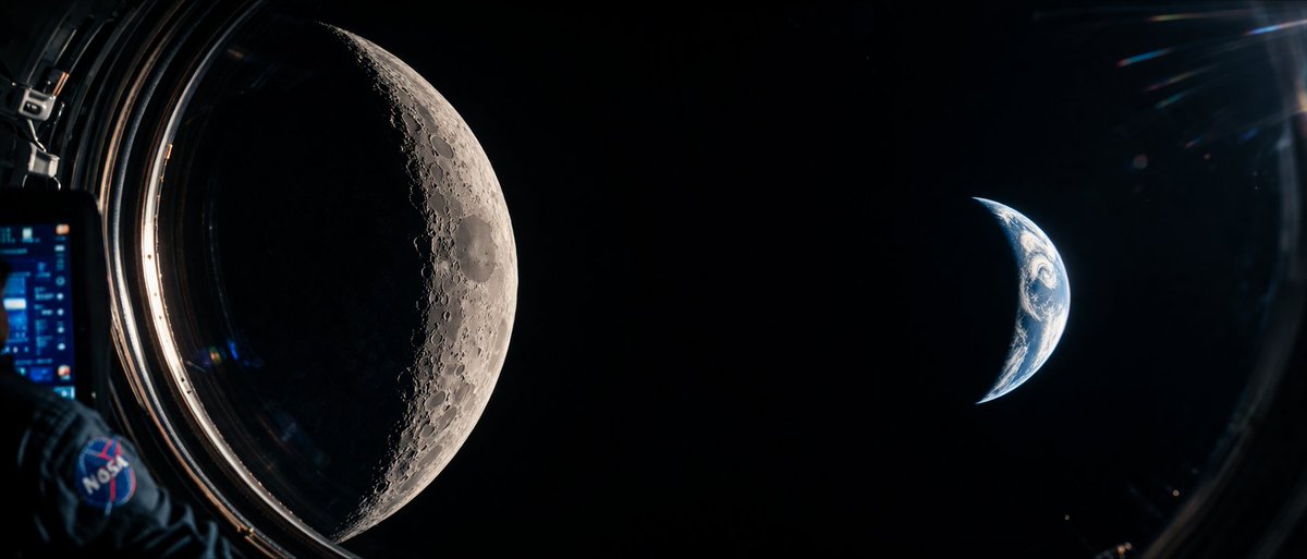 Moon & Earth Cinematic Spacecraft View — Sora 2 Prompt