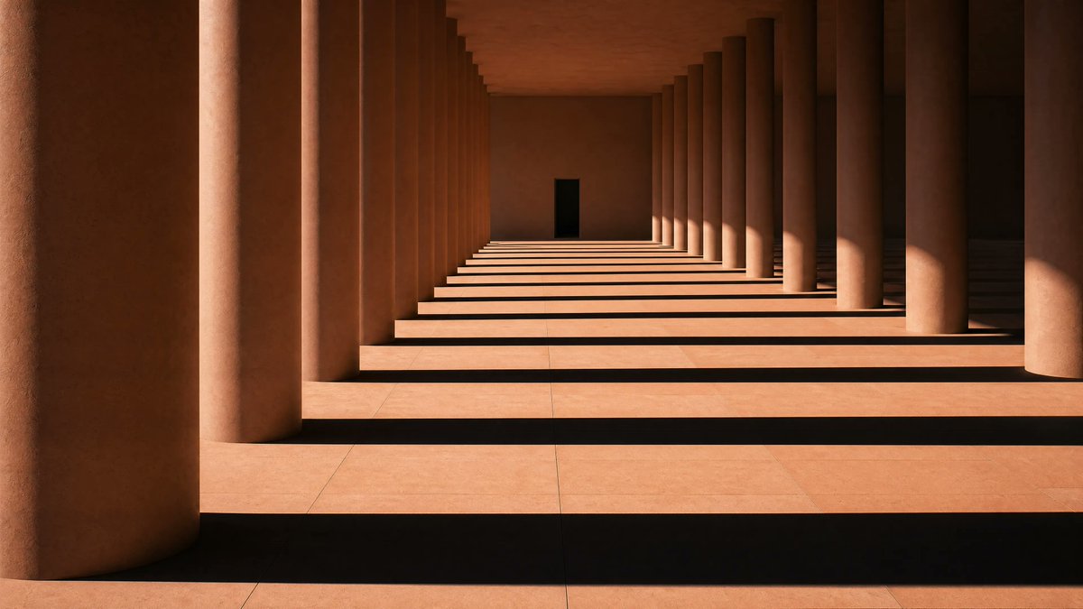 Sunlit Terracotta Colonnade — Sora 2 Prompt