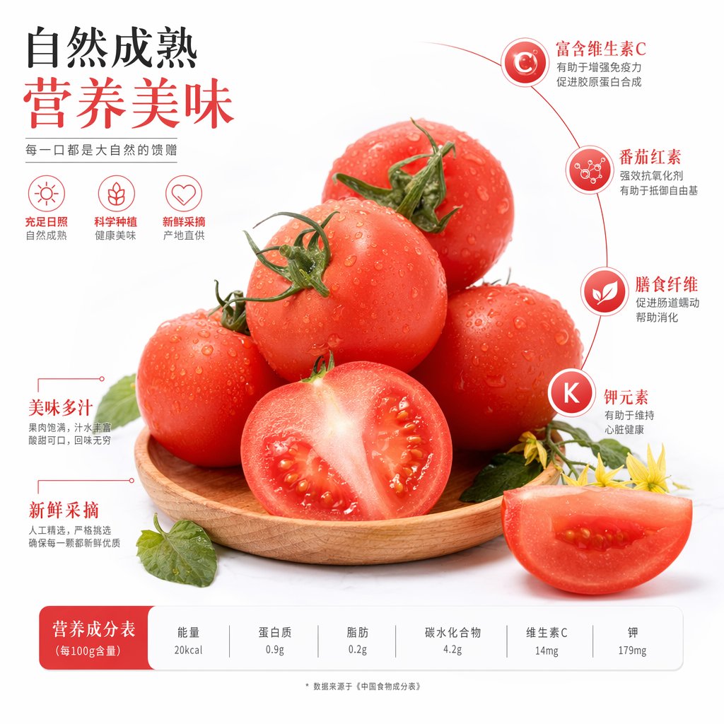 Premium Chinese Tomato Nutrition Infographic — Sora 2 Prompt