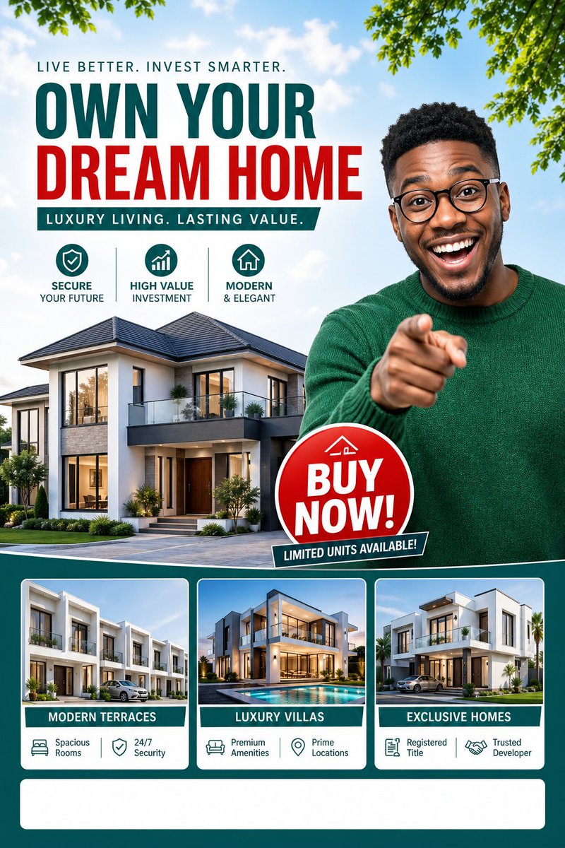 Luxury Real Estate Promotional Poster — Sora 2 Prompt