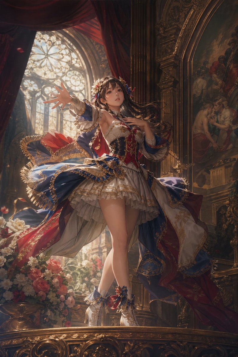 Baroque Fantasy Idol Singer — Full-Body Anime Art Prompt