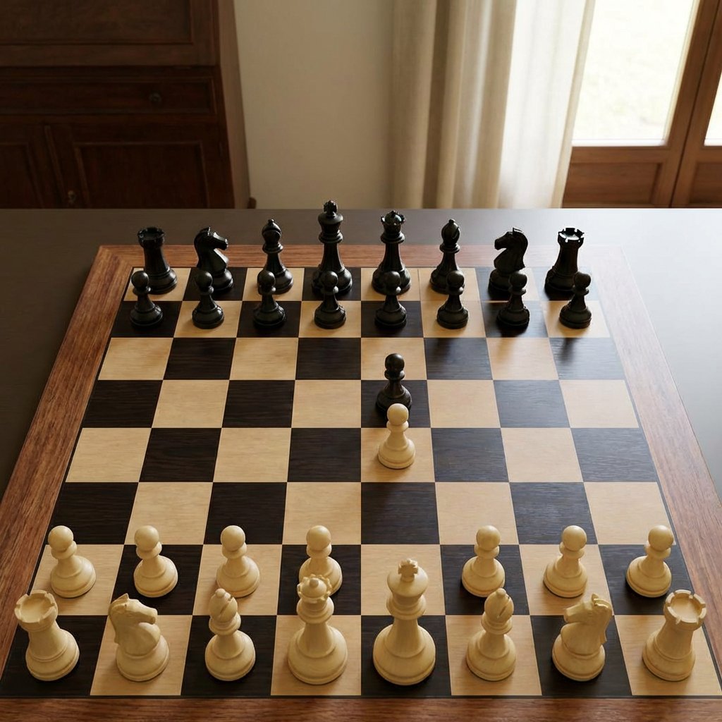 Staunton Chess Photo Prompt: Mid-Opening Board