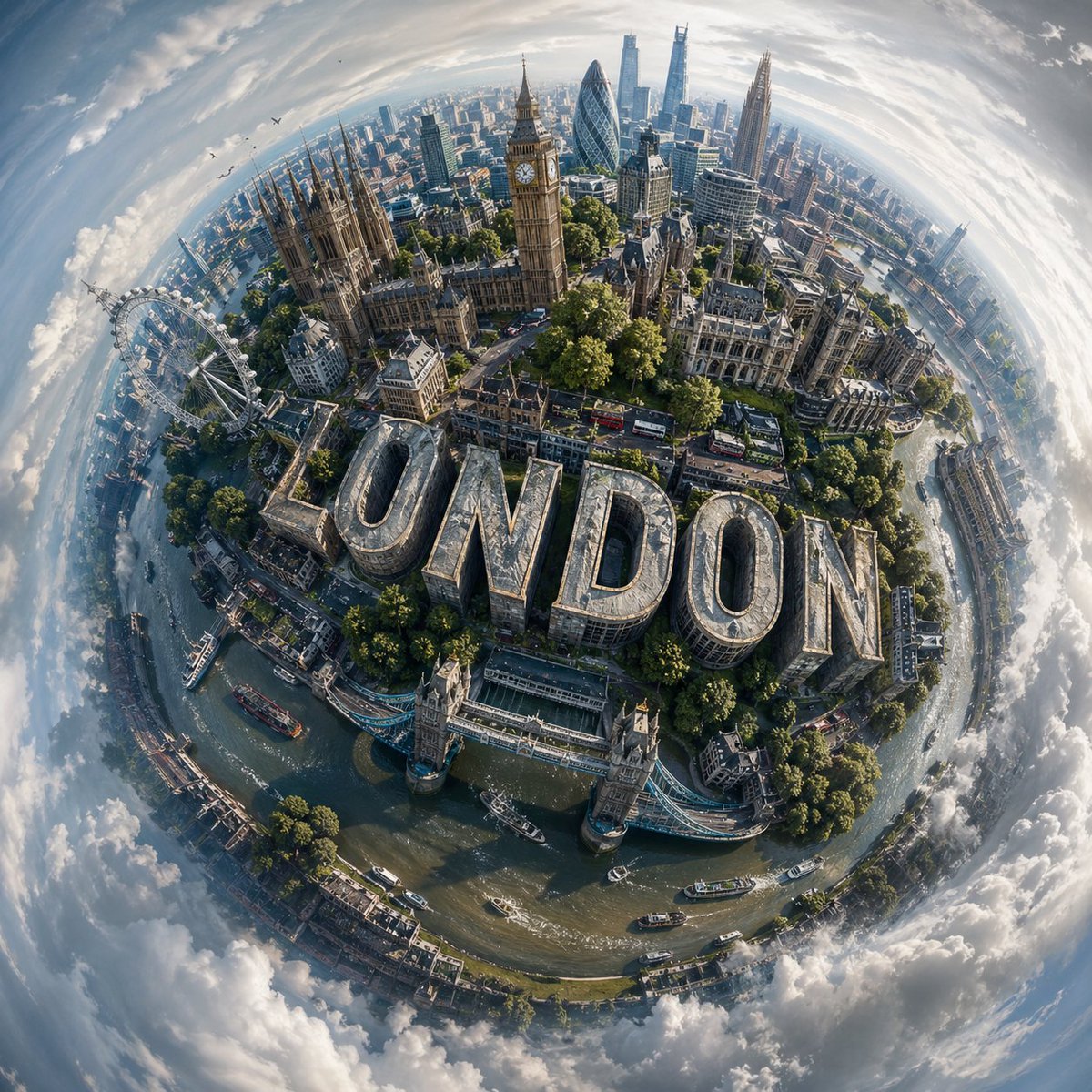 Spherical City Miniworld — Sora 2 Prompt
