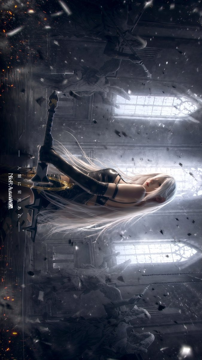 Gothic Android Warrior — Dark Fantasy Cathedral Key Visual Prompt