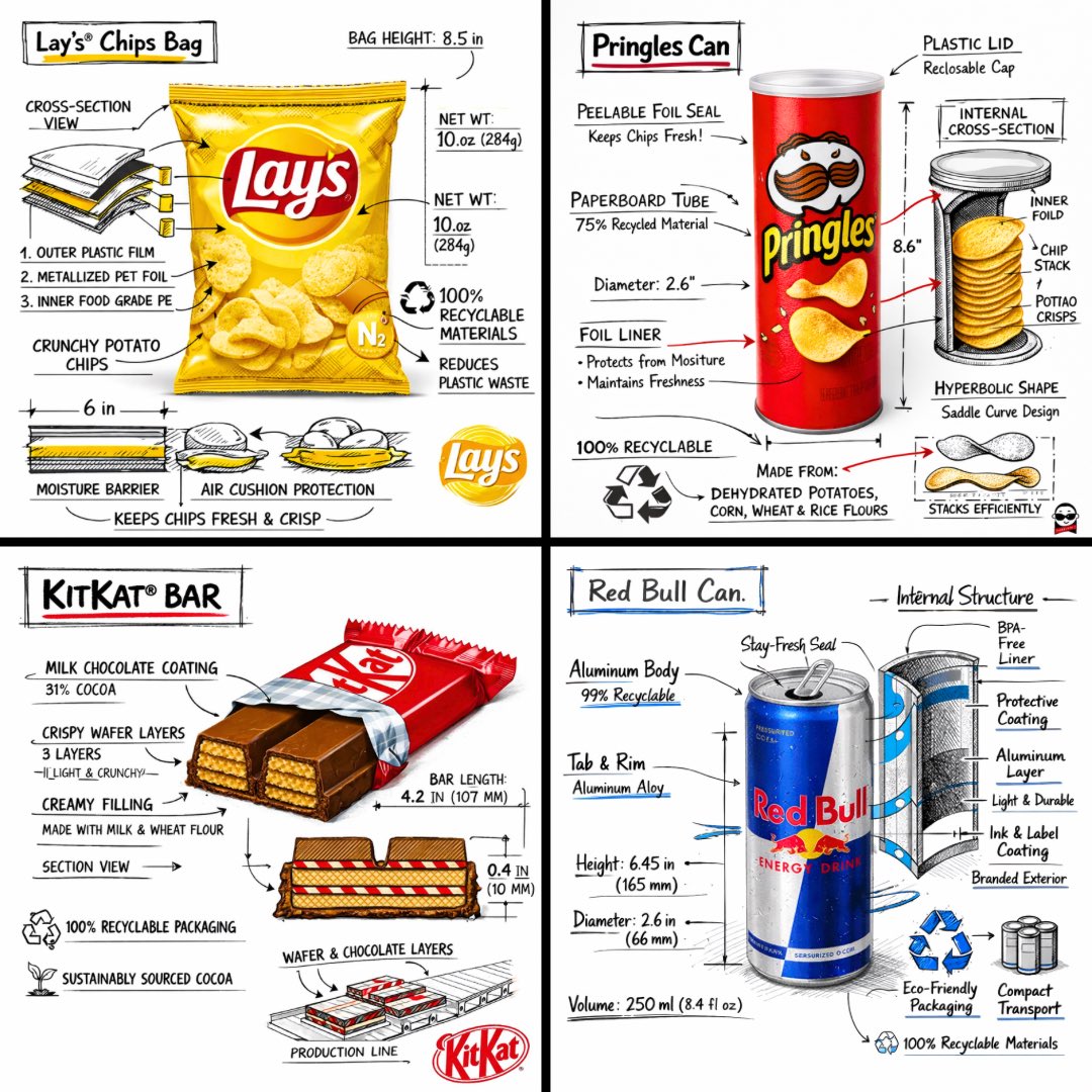 Snack Technical Breakdown Prompt: Realistic + Sketch Overlay