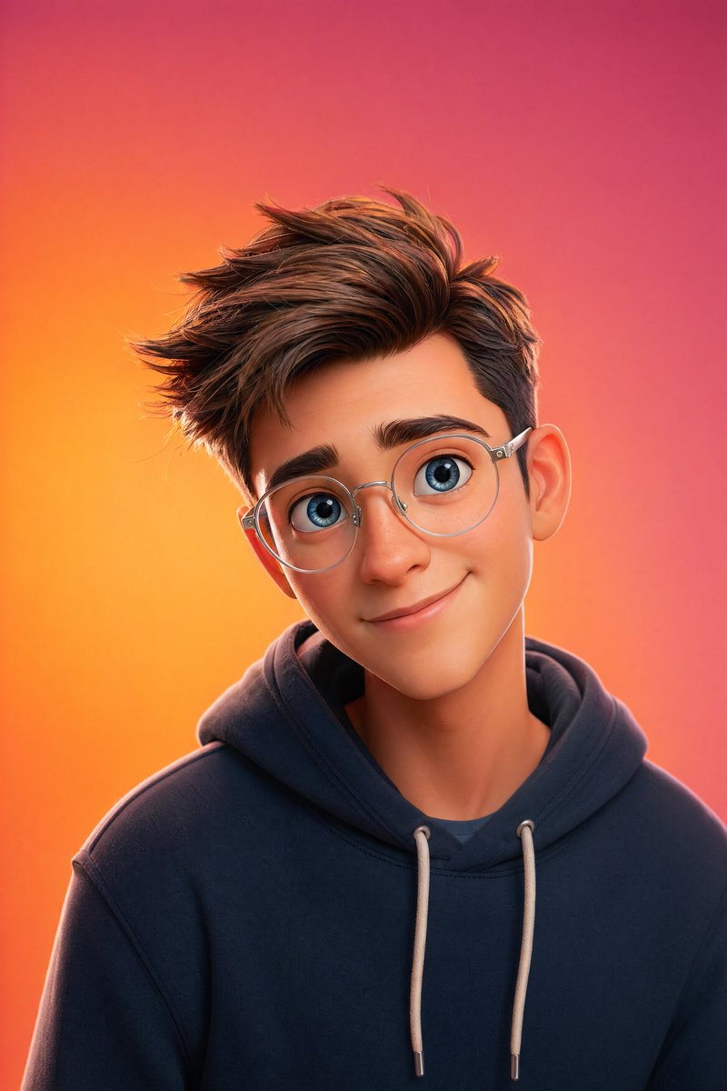 Pixar-Style 3D Character Portrait — AI Sora 2 Prompt