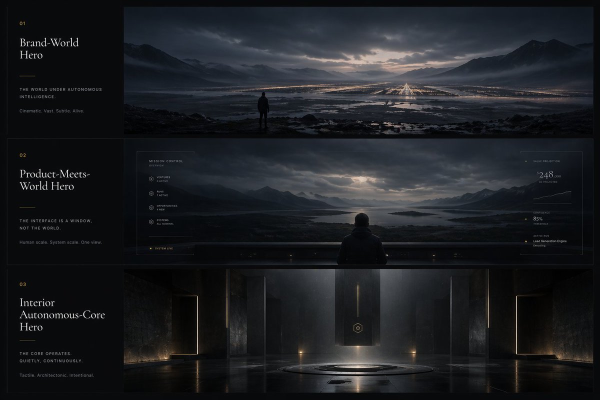 Cinematic AI Moodboard — Luxury Dark Sci-Fi Design System