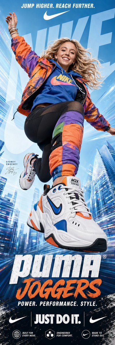 Dynamic Nike Ad Poster — Sora 2 Prompt with Sydney Sweeney