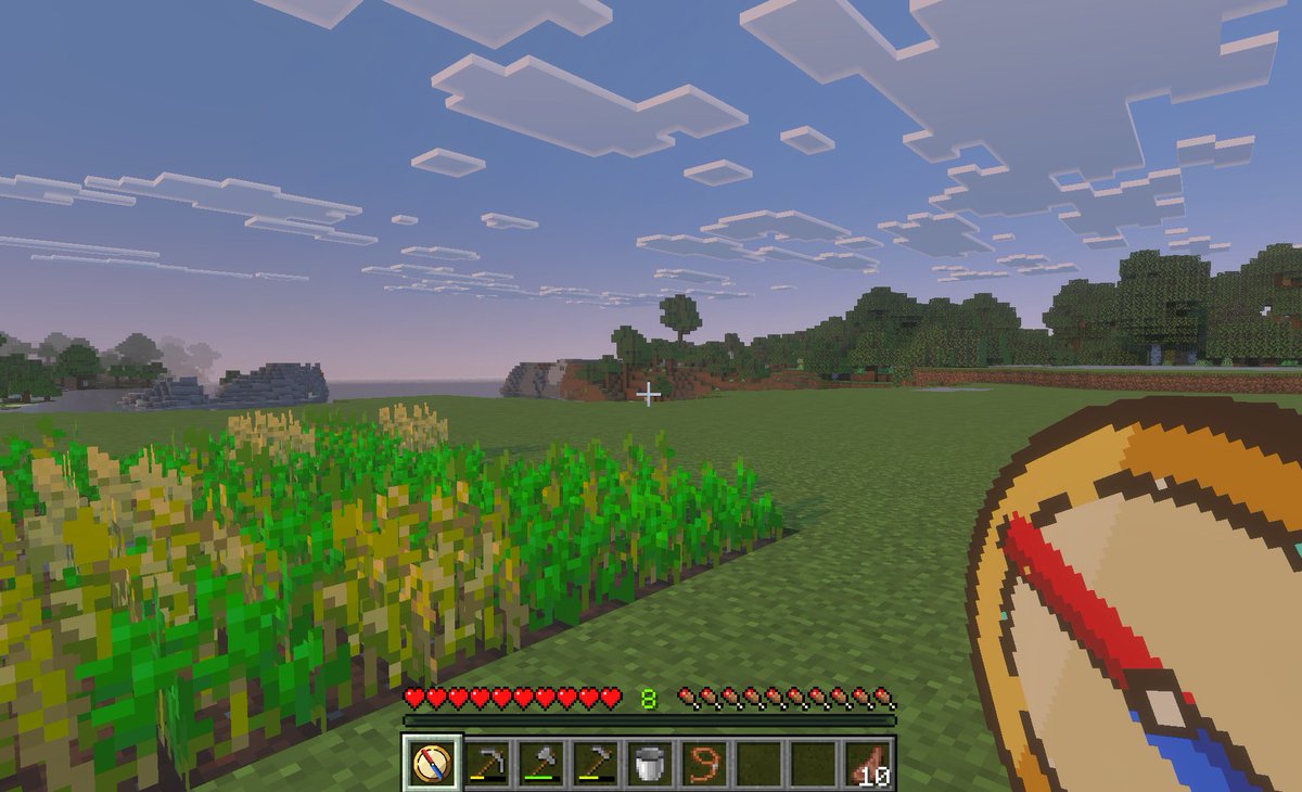 Minecraft Teleport Compass HUD Screenshot — Sora 2 Prompt