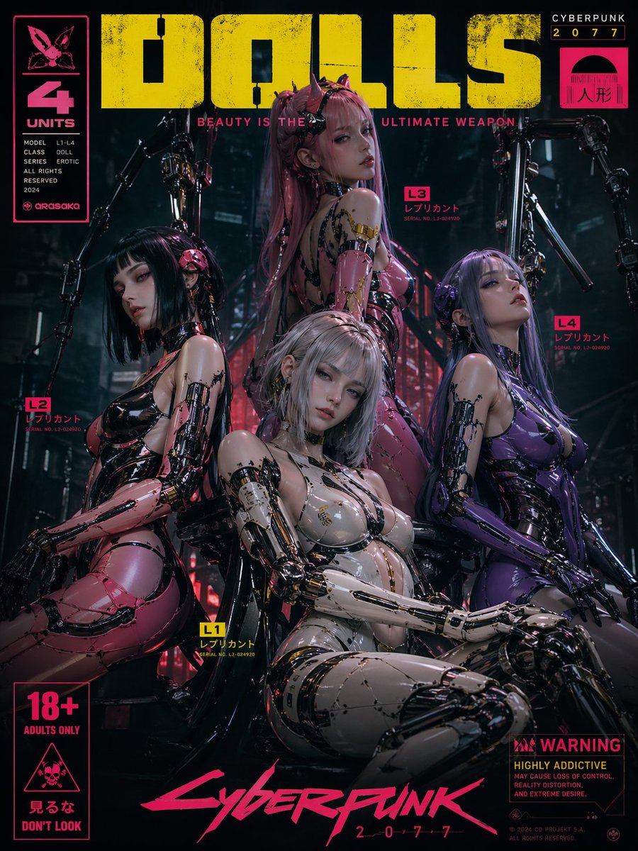 Cyberpunk 2077 Mechanical Puppets Poster — AI Prompt