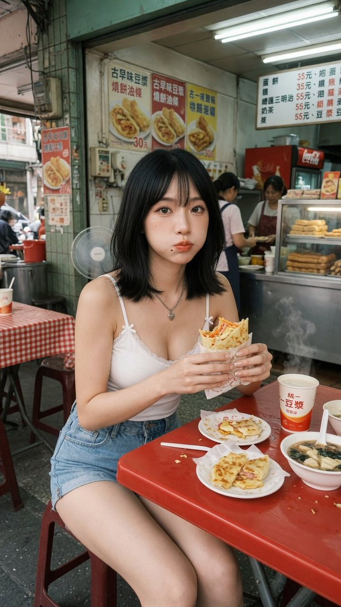 Taiwanese Breakfast Shop Candid Photo — Sora 2 Prompt