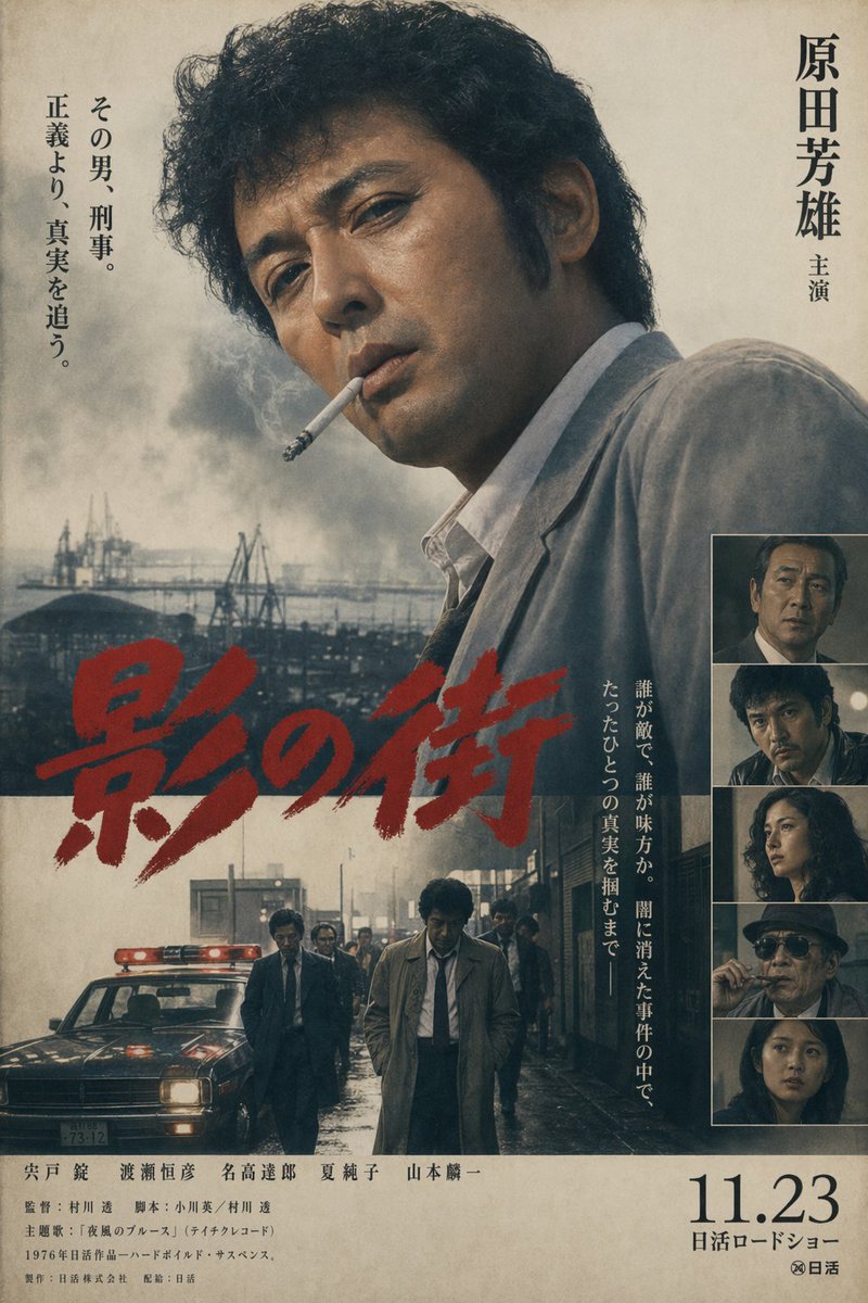 1970s Japanese Crime Movie Poster — Sora 2 Prompt