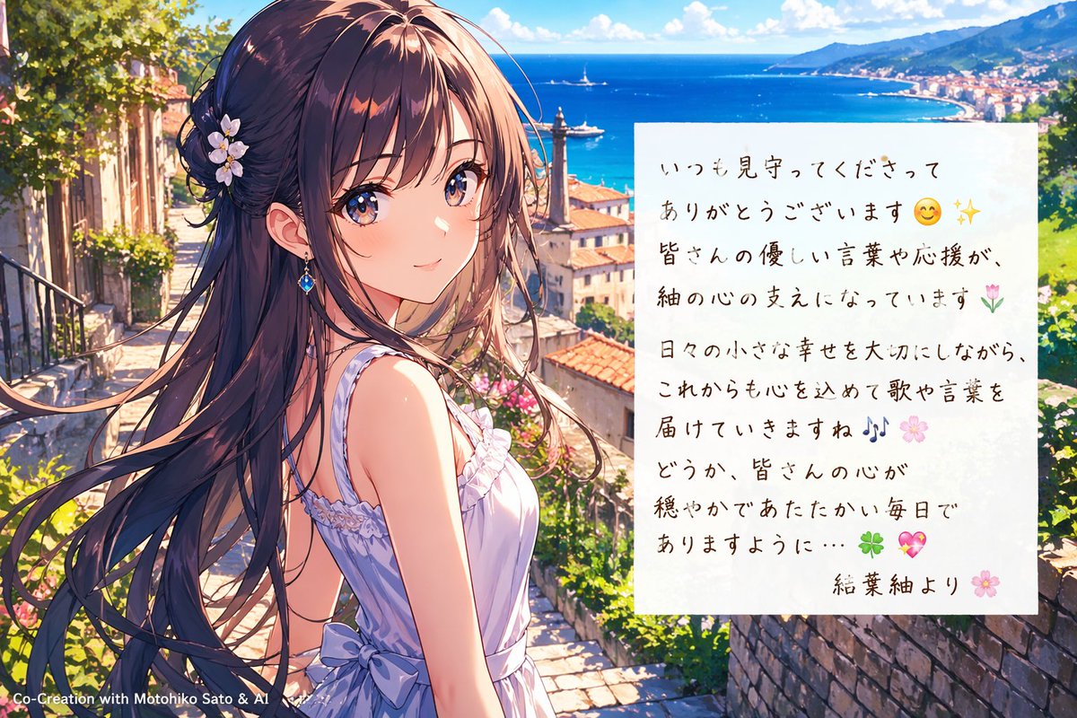 Romantic Anime Seaside Letter — Sora 2 Prompt