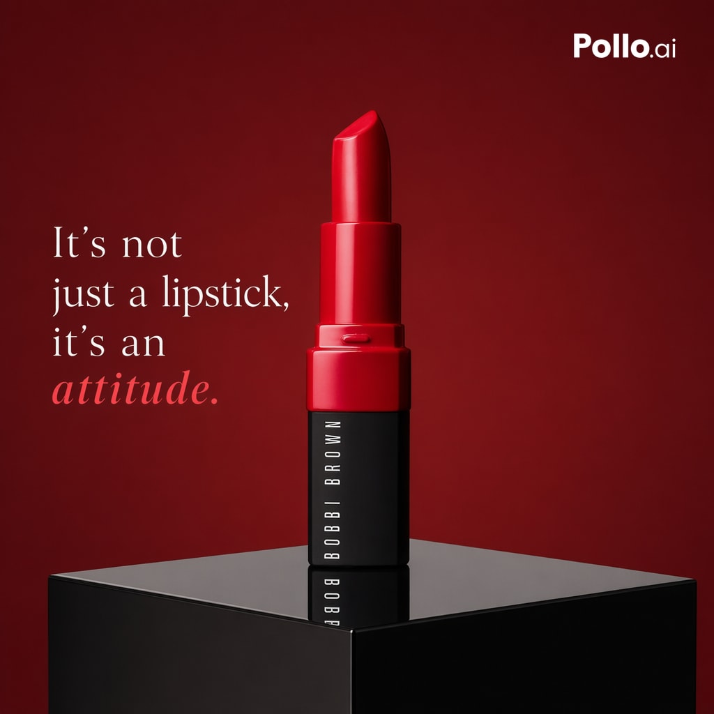 Luxury Red Lipstick Ad Poster — Sora 2 Prompt
