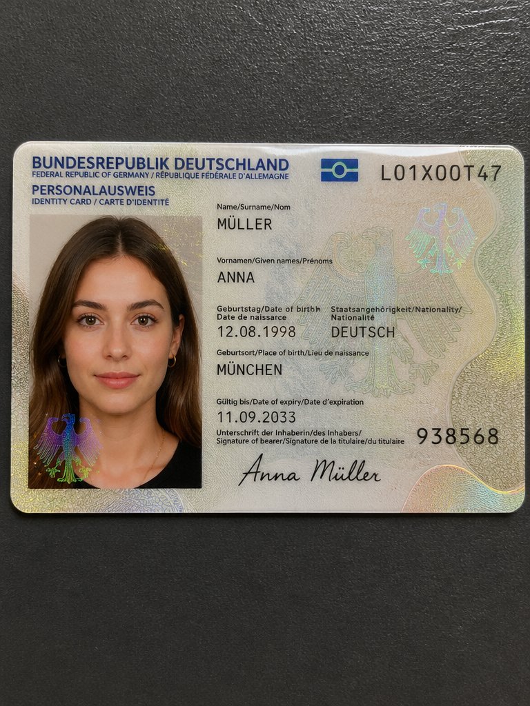 Realistic ID Card Close-Up: AI Prompt for Fake ID Generation