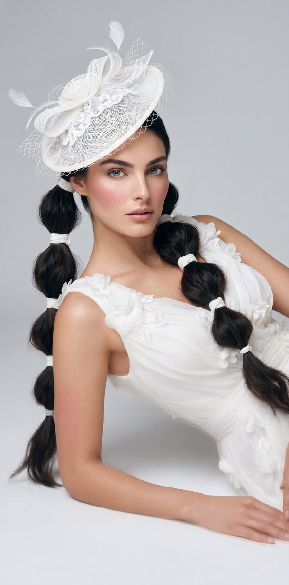 Elegant Bride Portrait with Hat — Sora 2 Prompt