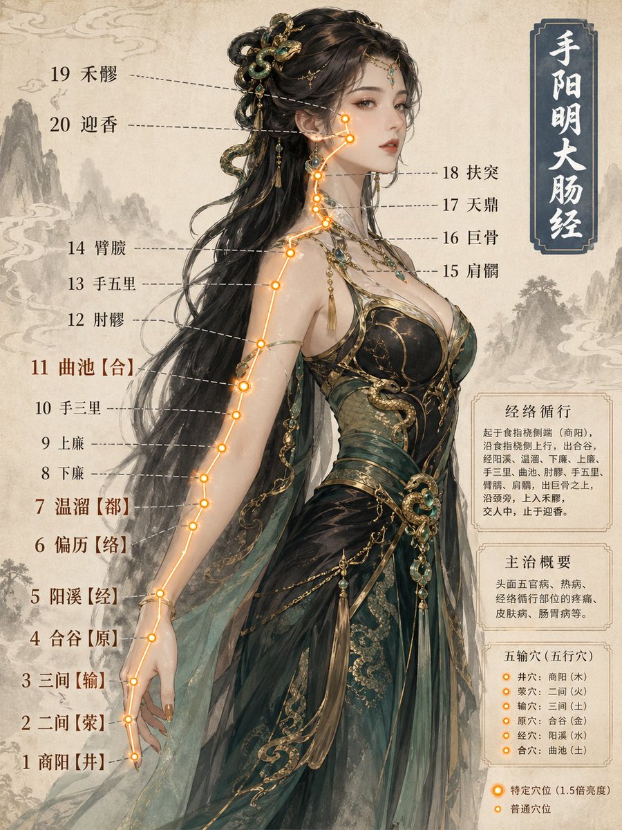 Xianxia TCM Meridian & Acupoint Infographic — Sora 2 Prompt