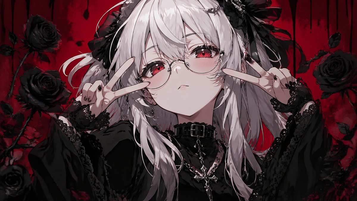 Gothic Anime Girl with Black Roses — Sora 2 Prompt