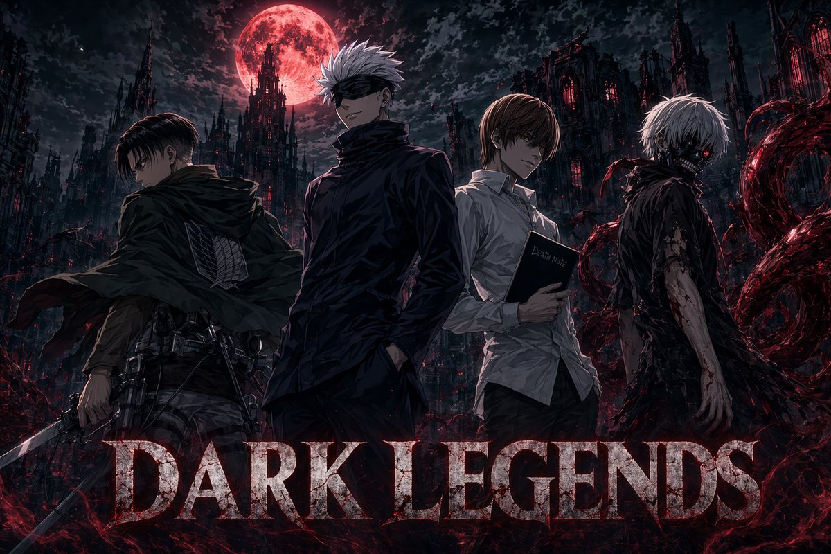 Dark Legends Gothic Anime Poster — Sora 2 Prompt