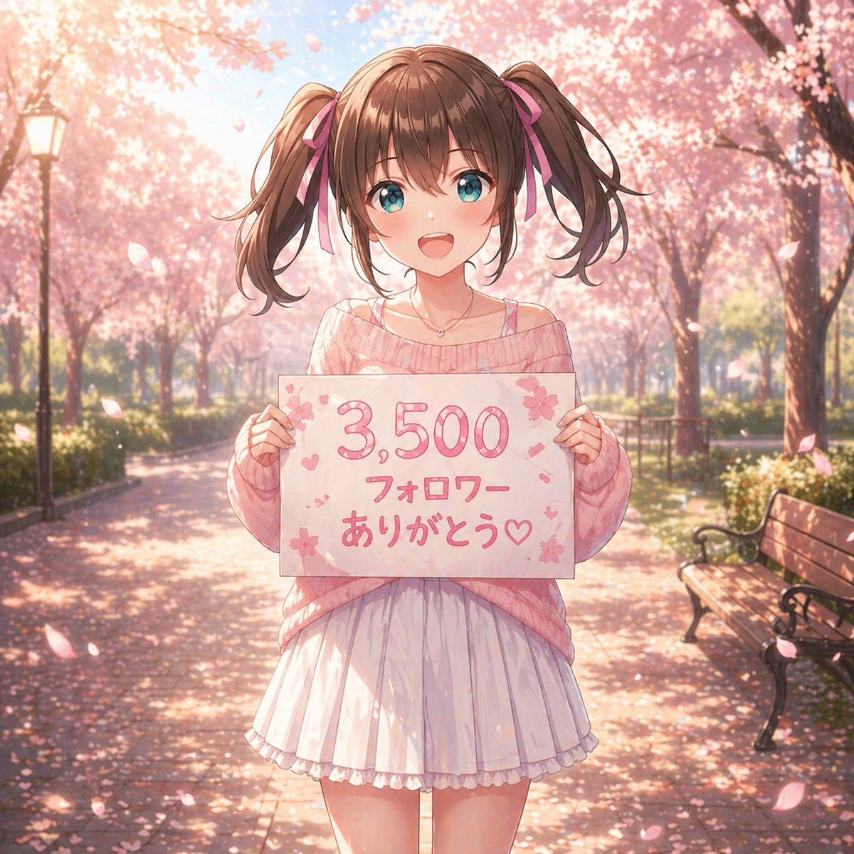 Sakura Anime Thank-You Portrait — Customizable Sora 2 Prompt