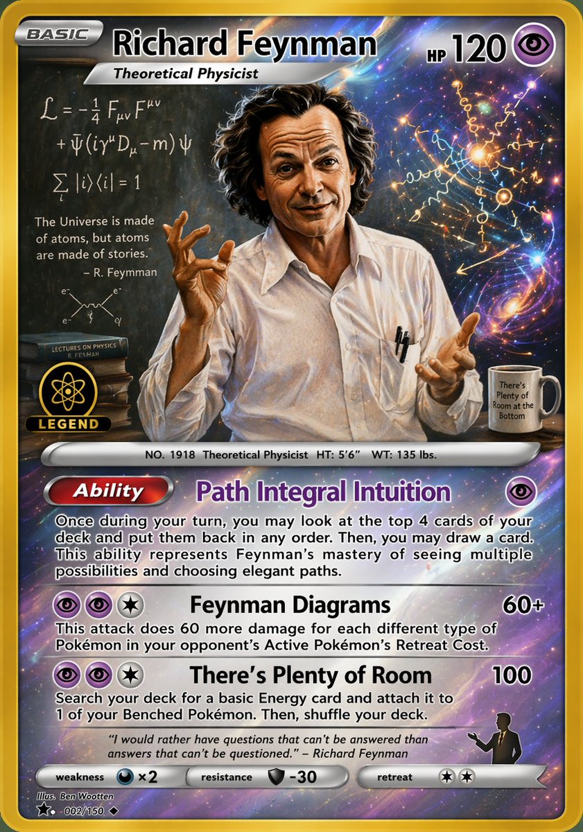 Richard Feynman Pokémon Card AI Prompt — Make Custom TCG Art
