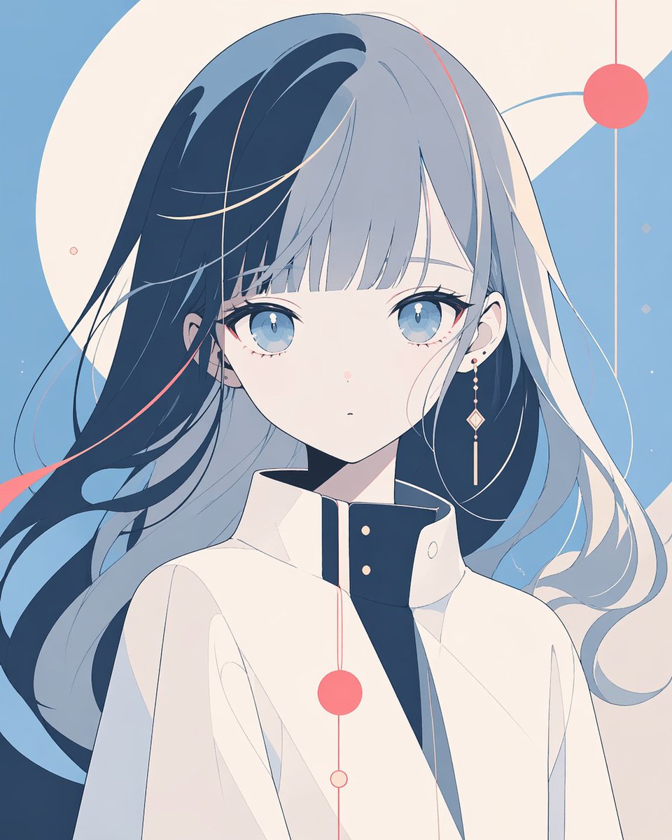 Minimalist Censored Anime Portrait — Abstract Geometric Sora Prompt