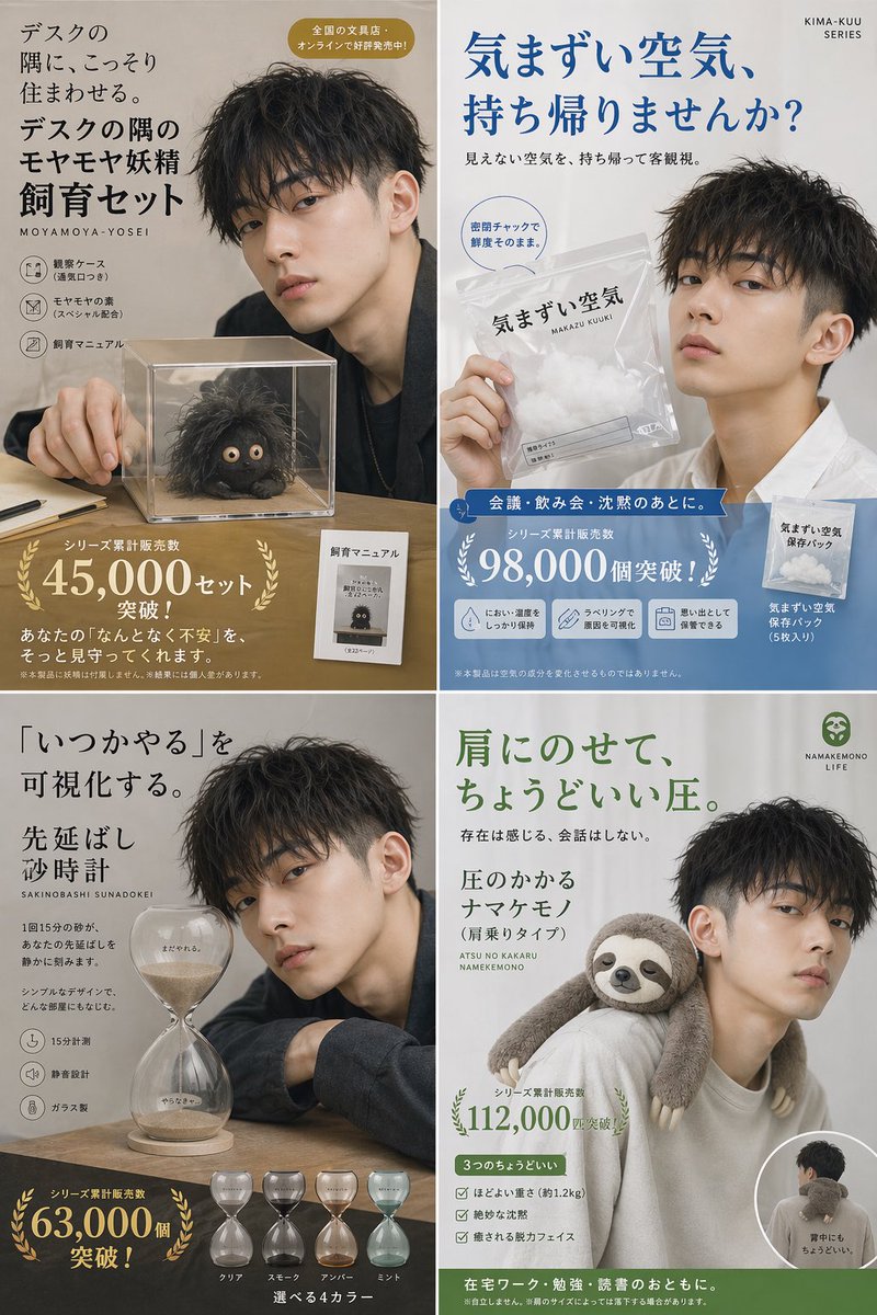 Satirical Japanese Ad Collage — Sora 2 Prompt