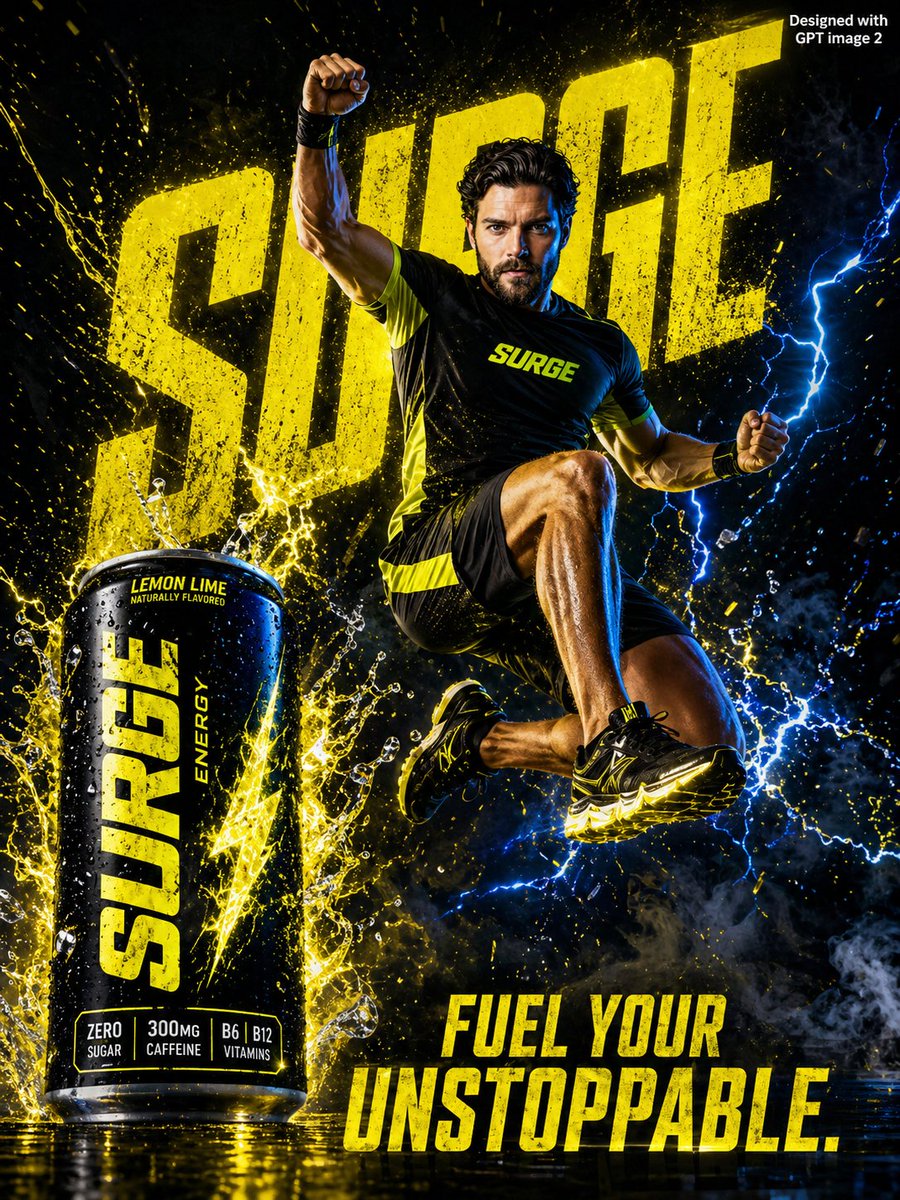 Neon Surge: High-Voltage Energy Drink Ad — Sora 2 Prompt
