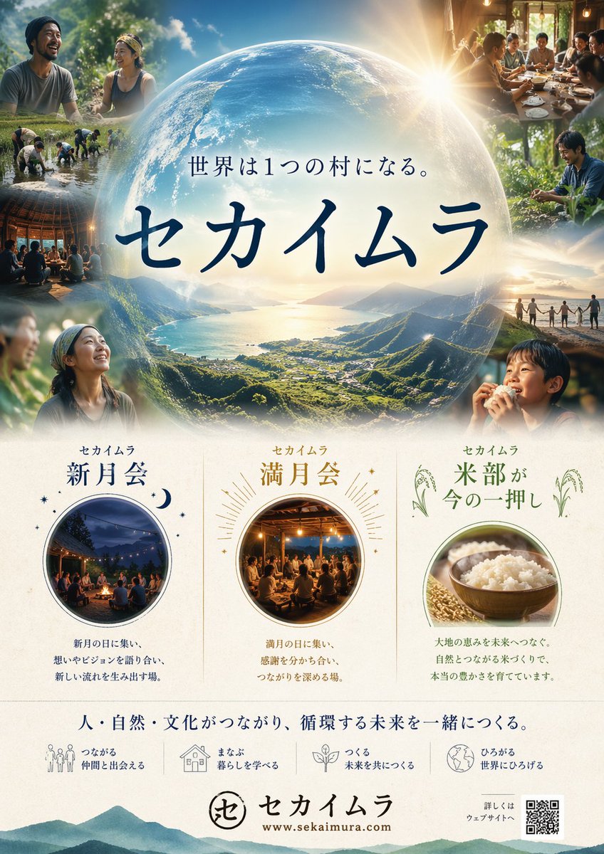 Japanese Eco-Community Poster — AI Prompt